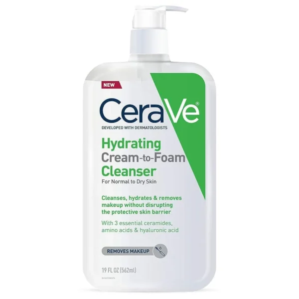 CeraVe Cream to Foam Cleanser Dry Skin 19oz CeraVe foam cleanser 19oz