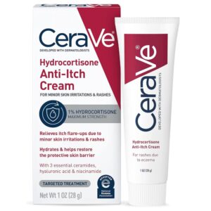CeraVe 1% Hydrocortisone Cream – Fragrance-Free Relief for Eczema and Dry Skin, 1 oz