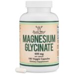 Double Wood Magnesium Glycinate 400mg for high absorption - 180 vegan capsules