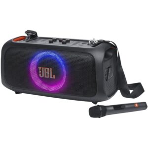 JBL PartyBox On-The-Go Essential Portable Party Speaker with Built-in Lights and Wireless Mic