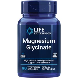 Life Extension Magnesium Glycinate 90 Capsules for heart & bone support