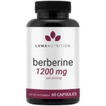 Luma Nutrition Berberine HCL 1200mg – 60 Capsules, Vegan, Non-GMO, and Gluten Free