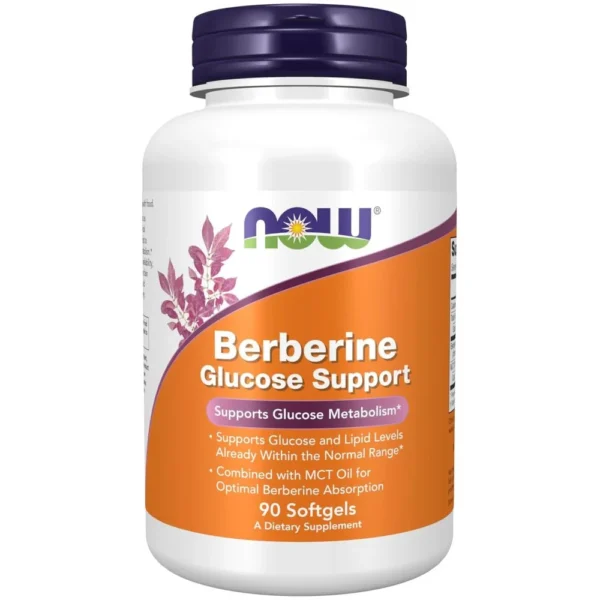 now berberine glucose support 90 softgels with mct oil NOW Berberine Glucose Support – 90 Softgels with MCT Oil for Enhanced Absorption