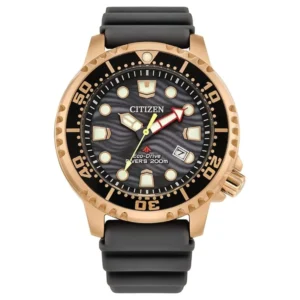 citizen promaster dive eco drive watch with luminous hands rotating bezel iso certified