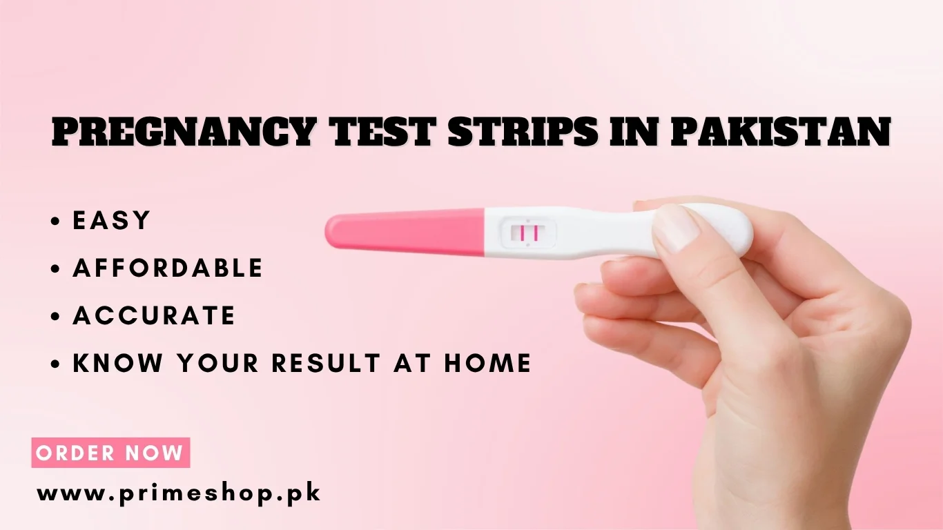 Home pregnancy test strip showing result with two lines in Pakistan