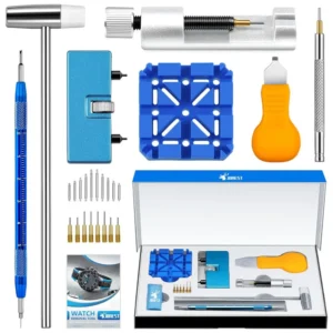 JOREST watch repair kit with case opener and hammer