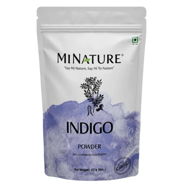 Mi Nature Indigo Leaf Powder 227g for natural dark hair coloring