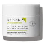 Replenix Glycolic Acid 20% lightweight exfoliating face cream for skin discoloration 1.7 oz