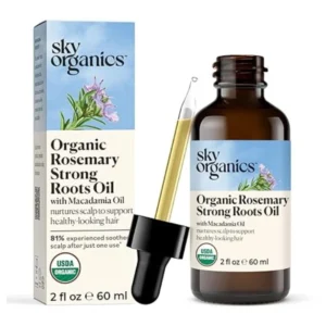 Sky Organics rosemary oil serum 2 fl oz bottle for hair growth and scalp care