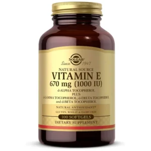 Solgar Vitamin E 670 mg 100 Mixed Softgels Antioxidant Skin Immune Support