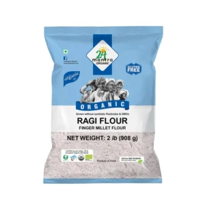 24 Mantra Organic Ragi Flour 2LB finger millet gluten-free nutritious flour for healthy cooking and baking