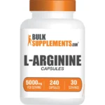 Bulk Supplements L-Arginine 5000mg capsules for nitric oxide support
