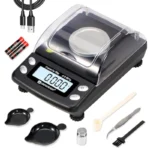 Digital Milligram Scale 0.001g/50g pocket precision scale for jewelry, gold, gems, powders, with USB & battery powered