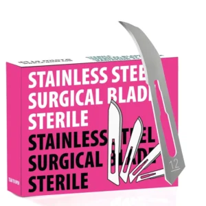 LA MIERE sterile stainless steel surgical blades size #12 individually wrapped pack of 100