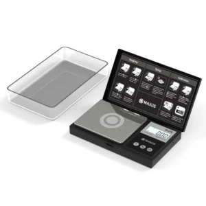 MAXUS Digital Pocket Gram Scale 500g x 0.01g mini precision scale with tray, LCD display, and tare function for food, jewelry, and grains
