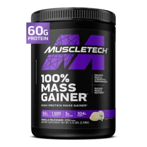 MuscleTech High Protein Mass Gainer Vanilla Milkshake 5.15lb protein powder for muscle building