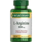Nature’s Bounty L-Arginine 1000mg tablets for blood flow and vascular health