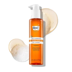 RoC Multi Correxion Revive + Glow Gel Vitamin C Cleanser 6 oz, glycolic acid, paraben-free, sulfate-free facial cleanser
