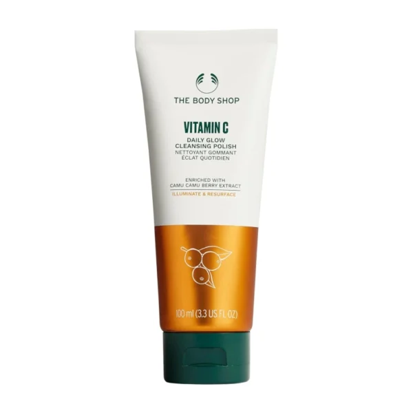 The Body Shop Vitamin C Daily Glow Cleansing Polish 100ml The Body Shop Vitamin C Daily Glow Cleansing Polish, 100ml, vegan exfoliating face cleanser