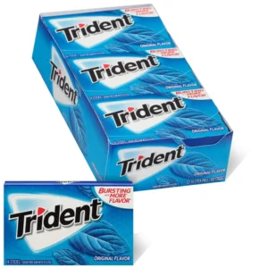 Trident Original Flavor Sugar-Free Gum 12 Packs of 14 Pieces Total 168 Pieces