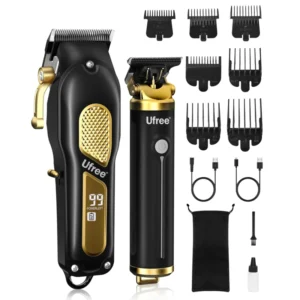 Ufree Hair Clippers for Men, professional cordless clippers and trimmer set with rechargeable shaver