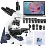 Adult Microscope 40X-5000X with HD USB Camera and Dual Mechanical Stages