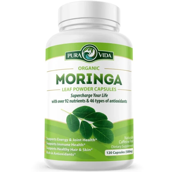 PURA VIDA Moringa Capsules PURA VIDA Moringa Capsules Organic Single Origin Moringa Leaf Supplement