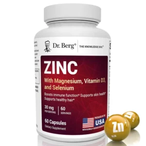 Dr. Berg Zinc 30mg Chelated Zinc Supplement 60 Capsules