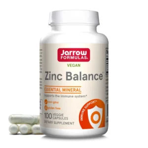 Jarrow Formulas Zinc Balance 15mg with Copper 100 Veggie Capsules Vegan Gluten-Free