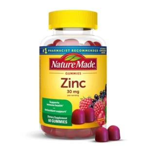 Nature Made Extra Strength Zinc 30mg Gummies Bottle 60 Count