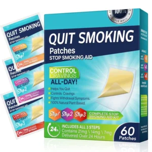 3-step quit smoking patches Step 1, 2, 3, 60 count for effective smoking cessation