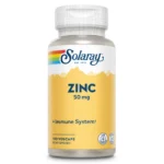 Solaray Zinc 50mg Immune Support Vegan Capsules 100 Count