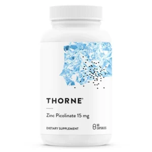 THORNE Zinc Picolinate 15mg Highly Absorbable Zinc Supplement 60 Capsules