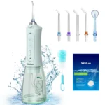 Cordless Water Flosser 300ML with 5 modes and 5 jet tips for teeth cleaning, braces, and gum care