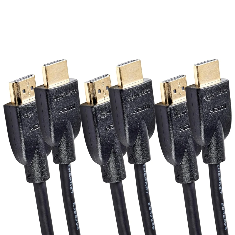 Amazon Basics 4K HDMI 2.0 Cable 6ft 3-Pack 18Gbps