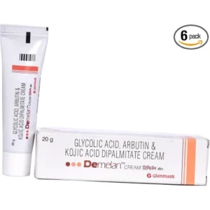 Demelan Cream 15g with glycolic acid arbutin and kojic acid pack of 6