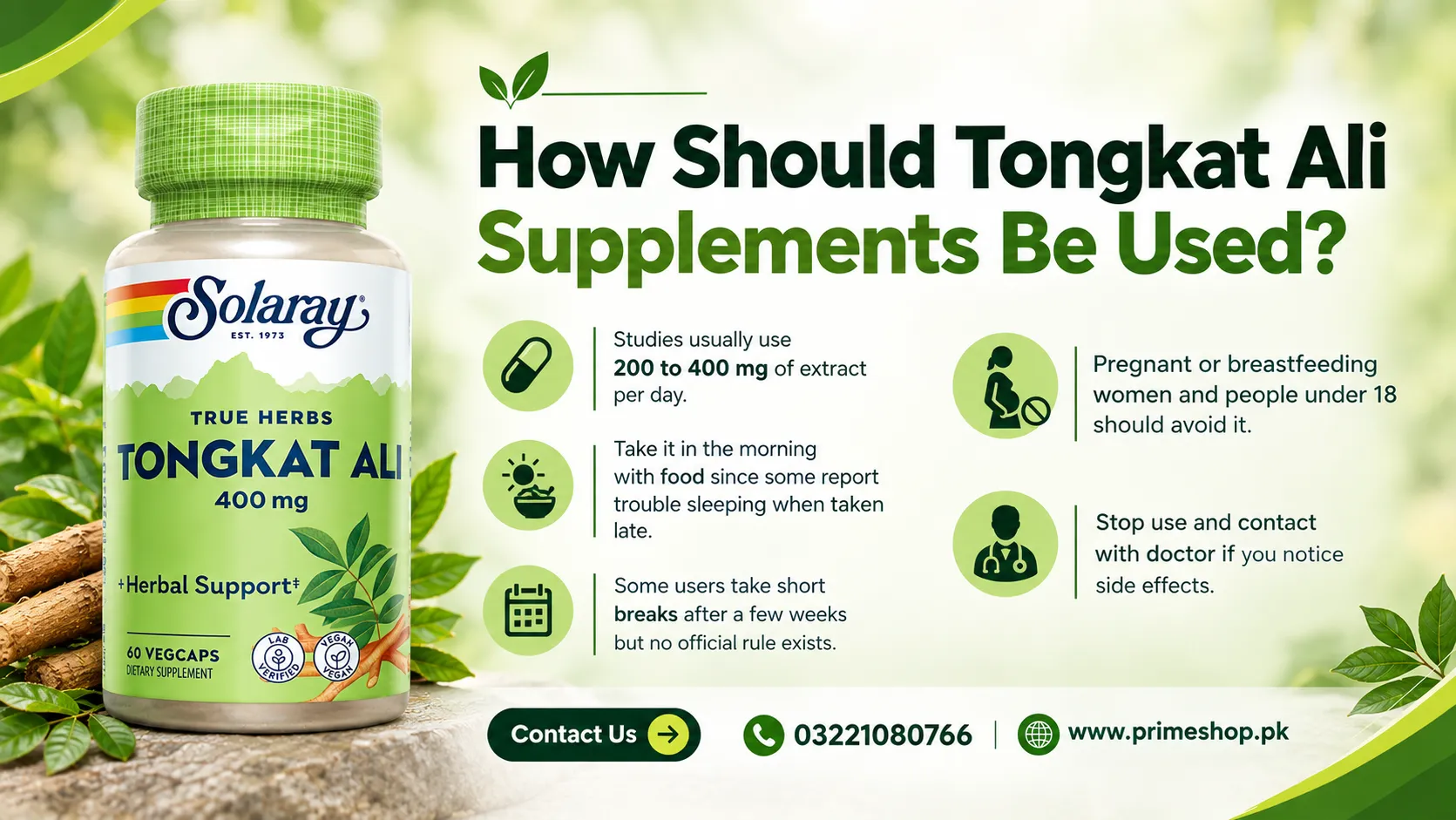 How to use Tongkat Ali supplements safely
