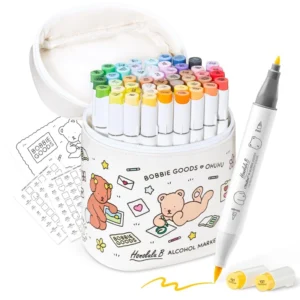 Ohuhu Bobbie Goods Honolulu B 48 Color Alcohol Markers Brush and Fine
