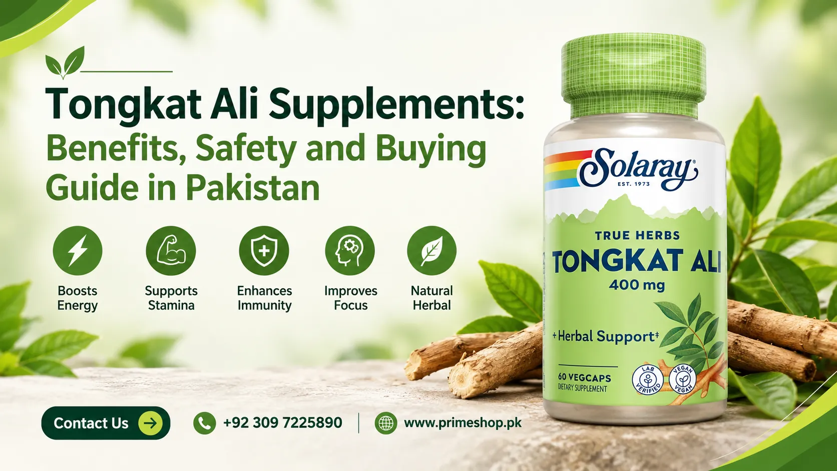Solaray Tongkat Ali 400 mg supplements in Pakistan