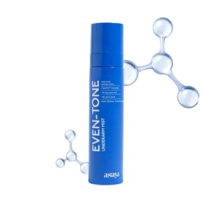 Asaya even tone underarm mist with glycolic acid, lactic acid and MelaMe for uneven-looking skin tone