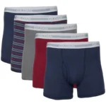 Gildan men's cotton boxer briefs with contour pouch and tag free waistband