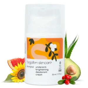 Forgotten Skincare underarm brightening body cream with Vitamin C and Uva Ursi